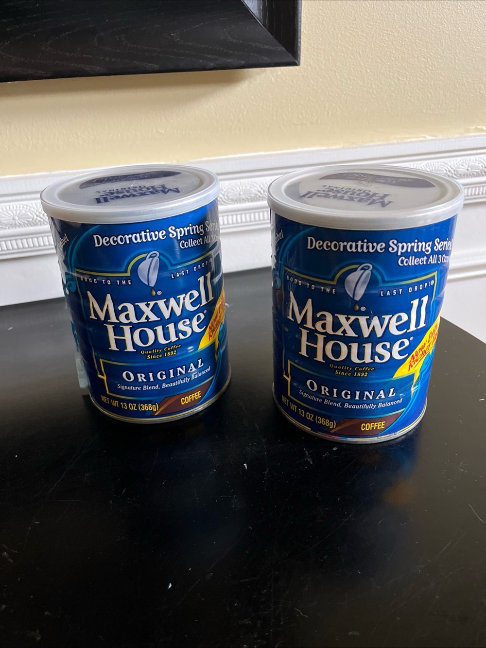 vintage empty Rare (2) Maxwell House  Decorative Spring Series - see description